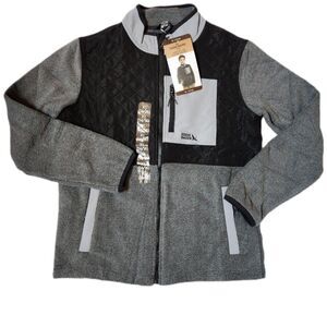 Eddie Bauer Kids Polar Fleece Jacket XL 14/16 Charcoal Heather NWT